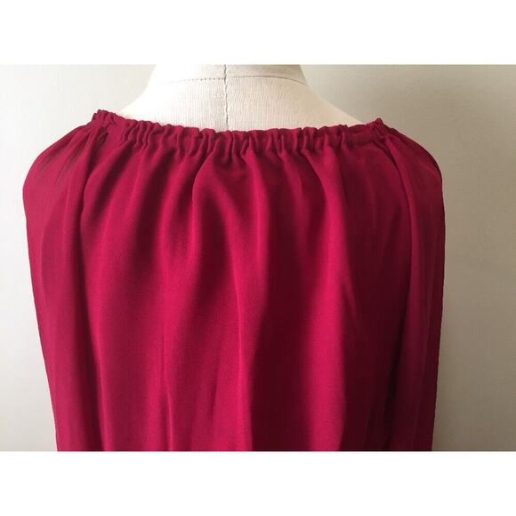 Altuzarra X Target Women's Red Ruby Gold Sequins Stitching Blouson Dress 4 - Picture 7 of 9